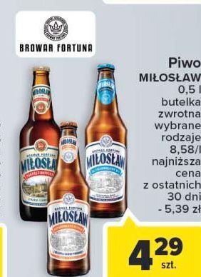 Carrefour Piwo miłosław niefiltrowane oferta