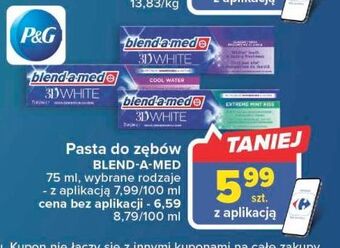 Carrefour Pasta do zębów extreme mint kiss blend-a-med 3d white oferta