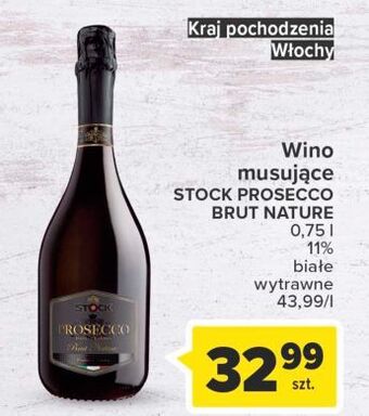 Carrefour Wino stock prosecco brut nature oferta