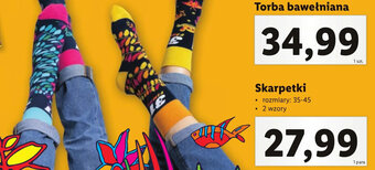 Lidl Skarpetki rozmiary 35-45 2 wzory oferta