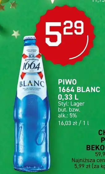 Duży Ben Blanc Piwo 1664 0,33l lager alk.: 5% oferta