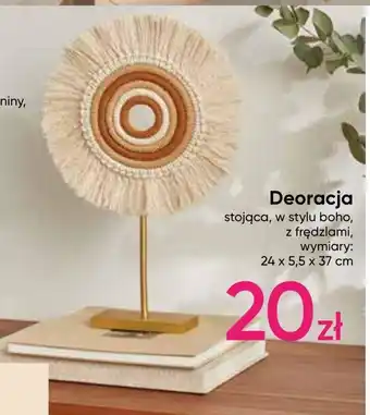 Pepco Dekoracja stojąca, w stylu boho, z frędzlami, wymiary: 24x5,5x37cm oferta