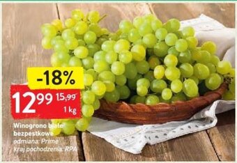 Intermarche Winogrono białe bezpestkowe 1kg oferta
