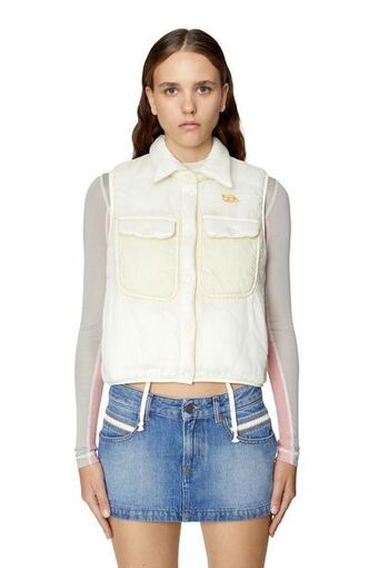 Diesel Padded vest in cotton muslin oferta