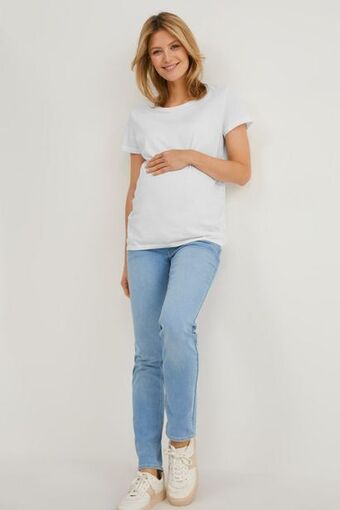 Dżinsy ciążowe - slim jeans - bawełna bio