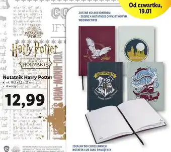 Lidl Notatnik harry potter oferta