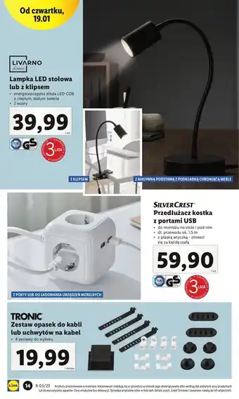 Lidl Lampka led z klipsem livarno home oferta