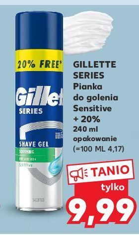 Kaufland Żel do golenia sensitive gillette series oferta