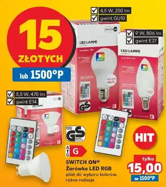 Kaufland Żarówka led z pilotem gu10 4.5w 25w switch on oferta