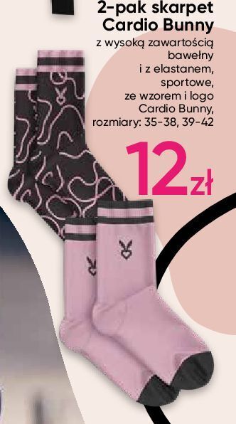 Pepco Skarpety sportowe 35-42 cardio bunny oferta