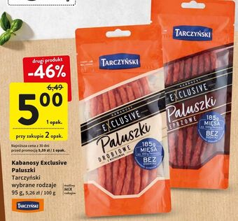 Intermarche Kabanosy wieprzowe tarczyński exclusive oferta