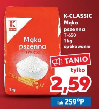 Kaufland Mąka pszenna tortowa typ 650 k-classic oferta