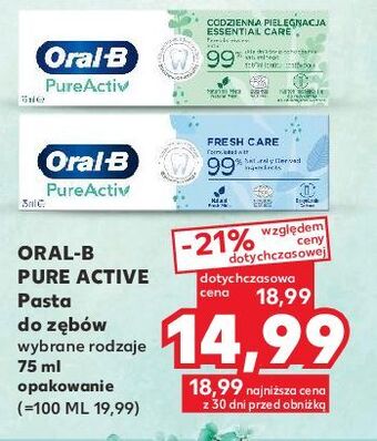 Kaufland Pasta do zębów fresh care oral-b pureactiv oferta