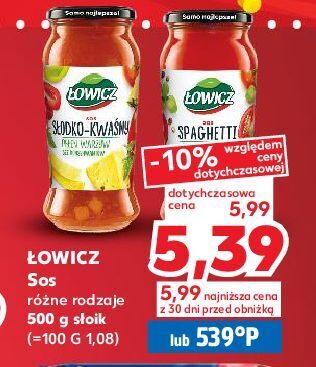 Kaufland Sos spaghetti łowicz oferta