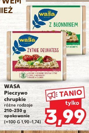Pieczywo chrupkie żytnie delikatess wasa