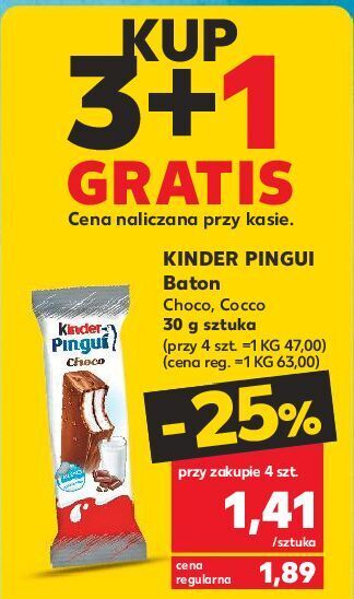 Baton kokosowy kinder pingui