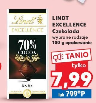 Kaufland Czekolada 70% cocoa lindt excellence oferta