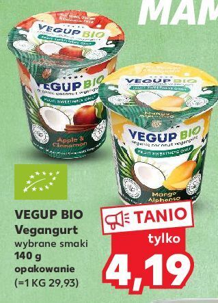 Kaufland Jogurt kokosowy mango alphonso vegup bio oferta