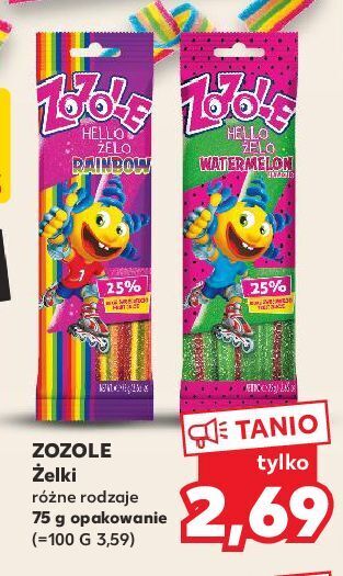 Kaufland Żelki hello zelo rainbow zozole oferta