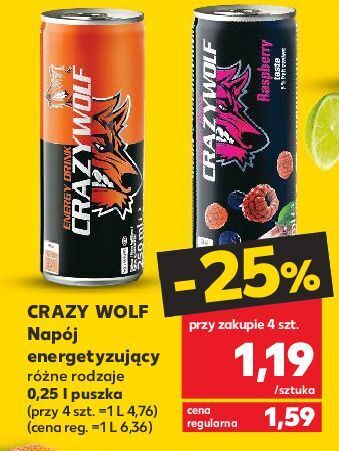 Kaufland Napój energetyczny crazywolf oferta