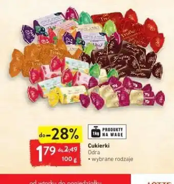 Intermarche Odra Cukierki wybrane rodzaje, 100g oferta