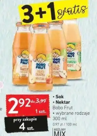 Intermarche Bobo Frut Sok/Nektar wybrane rodzaje 300ml oferta