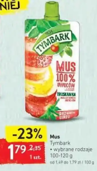 Intermarche Tymbark Mus wybrane rodzaje 100-120g oferta