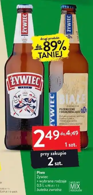 Intermarche Żywiec Piwo wybrane rodzaje 0,5l oferta