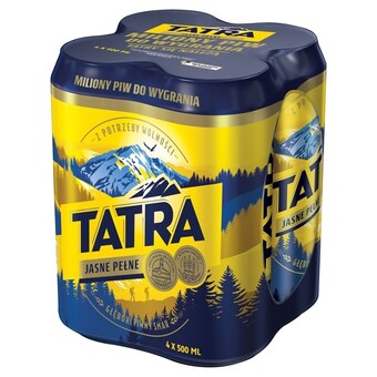 Hitpol Tatra piwo jasne pełne 4 x 500 ml oferta