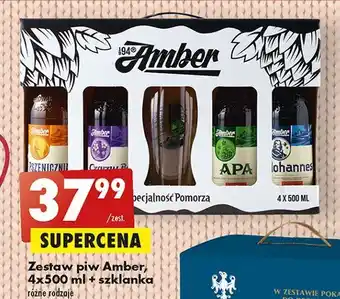 Biedronka Zestaw: piwo pszeniczniak 500 ml + czarny bez apa johannes szklanka amber browar zestaw oferta