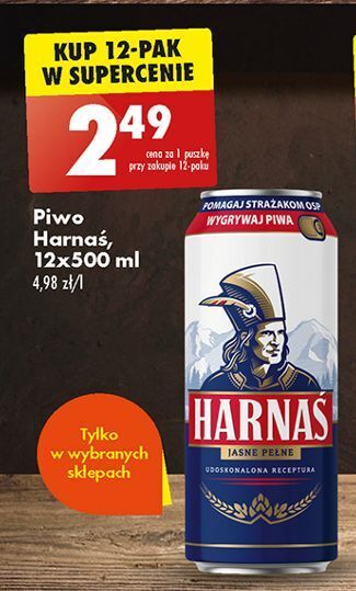 Biedronka Piwo harnaś jasne pełne oferta