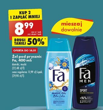 Biedronka Żel pod prysznic sport fa men oferta