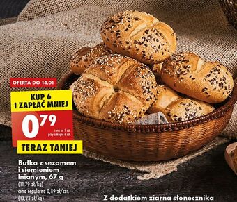 Biedronka Bułka z sezamem i siemieniem lnianym oferta