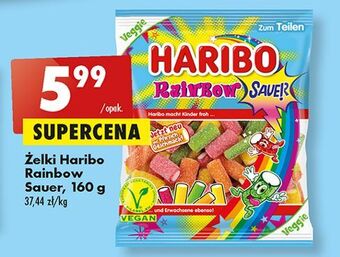 Biedronka Żelki kwaśne haribo rainbow oferta