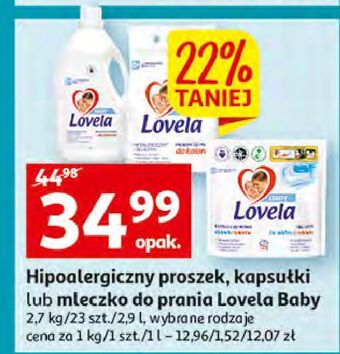 Auchan Kapsułki do prania bieli i kolorów lovela baby oferta