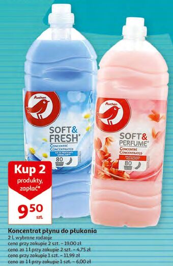 Auchan Płyn do płukania fresh & clean auchan oferta