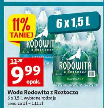 Auchan Woda niegazowana rodowita z roztocza oferta