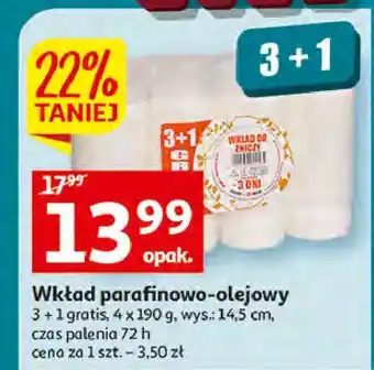 Auchan Wkłady parafinowo-olejowe 3 dni oferta