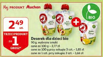 Auchan Deserek dla dzieci jabłko marchew banan auchan baby oferta