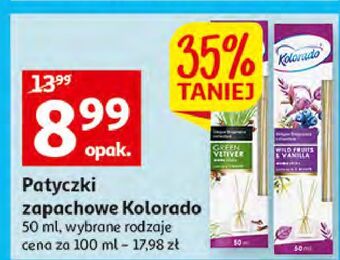 Auchan Patyczki zapachowe wild fruits & vanilla kolorado oferta
