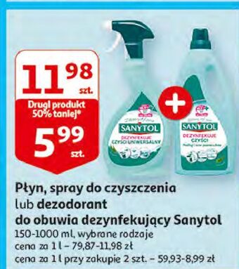 Auchan Płyn dezynfekujący i czyszczący podłodi inne powierzchnie eukaliptus sanytol oferta
