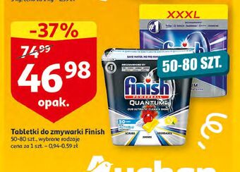 Auchan Tabletki do zmywarek lemon finish quantum ultimate oferta