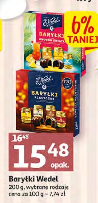 Auchan Bombonierka owoce świata e. wedel baryłki oferta