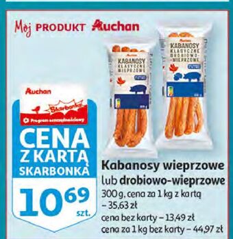 Auchan Kabanosy wieprzowe auchan oferta