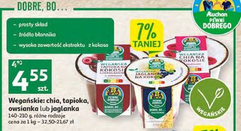 Auchan Deser wegańska chia na kokosie z malinami auchan pewni dobrego oferta