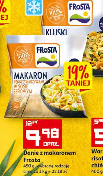 Auchan Makaron penne z warzywami w sosie serowym frosta oferta