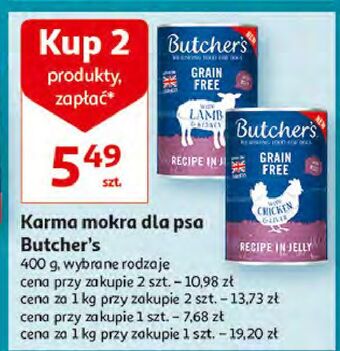 Auchan Karma dla psa z jagnięciną butcher's grain free oferta