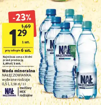 Intermarche Nałęczowianka Woda mineralna wybrane rodzaje 0,5l oferta