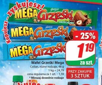 Dino Wafelek kakaowy w czekoladzie mlecznej grześki mega oferta