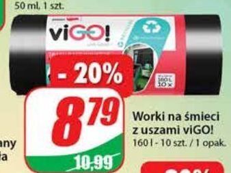 Dino Worki na śmieci z uszami ld czarne 160 l vigo! oferta